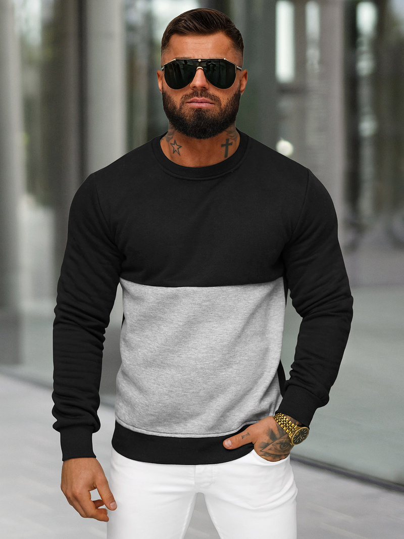 Ανδρικό Φούτερ μαύρο OZONEE JS/8B1305/3