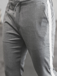 Ανδρικό παντελόνι chino σκούρο-γκρι OZONEE DJ/5529Z