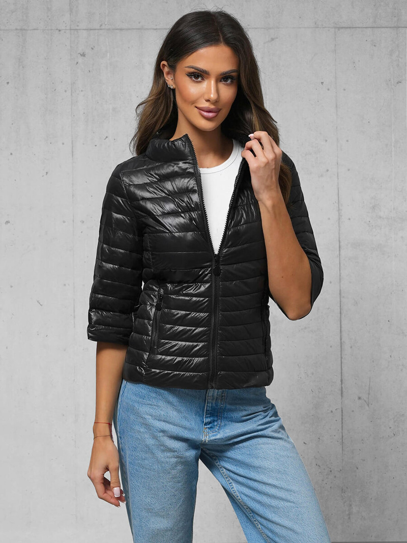 Γυναικείο μπουφάν μαύρο OZONEE O/H891Z