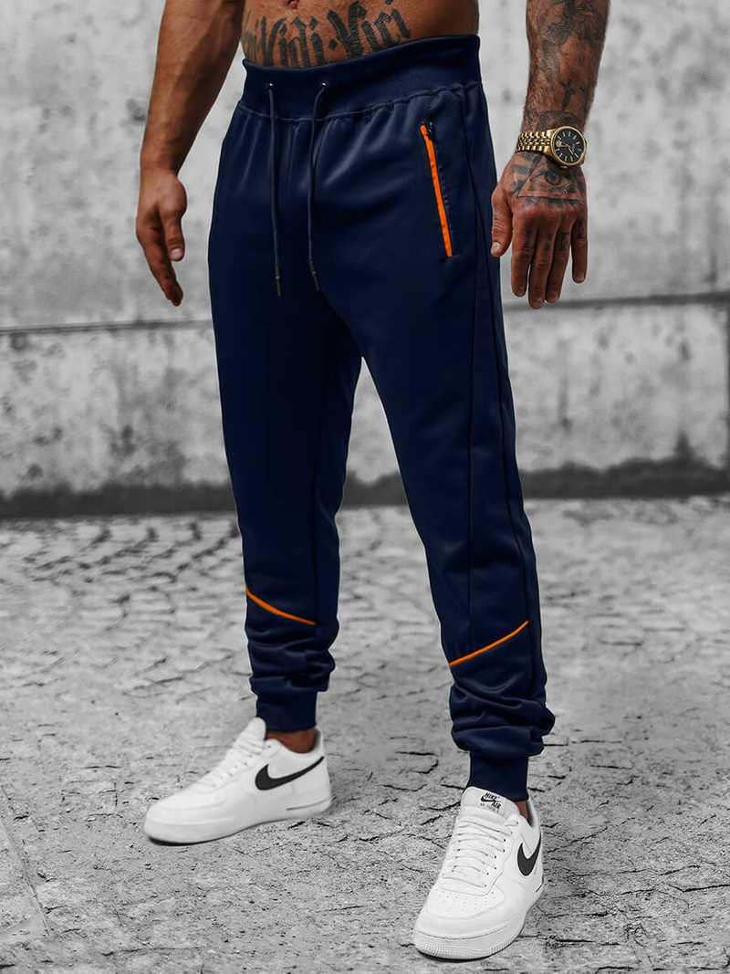 Ανδρικό παντελόνι φόρμας ναυτικό μπλε OZONEE JS/8K175