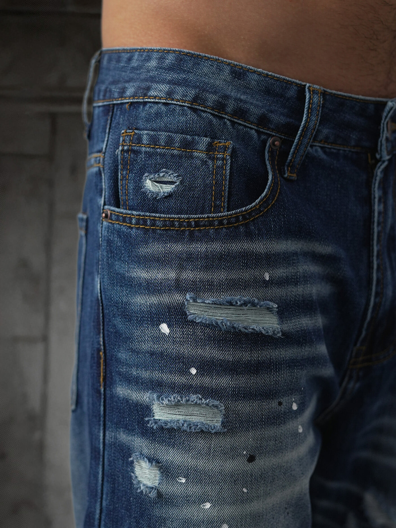 Ανδρικό τζιν παντελόνι μπλε OZONEE O/KK2885