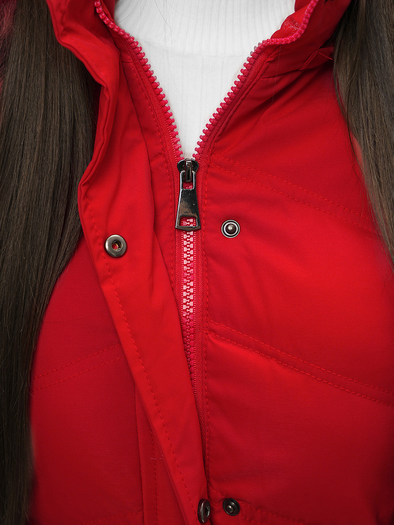 Γυναικείο χειμερινό μπουφάν το κόκκινο OZONEE JS/M9057/270