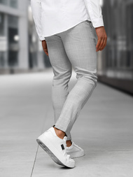 Ανδρικό παντελόνι chino γκρι OZONEE DJ/5505Z