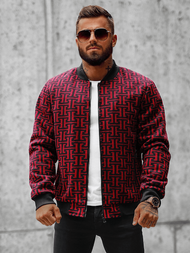 Ανδρικό μπουφάν kόκκινο και μαύρο OZONEE O/3A55