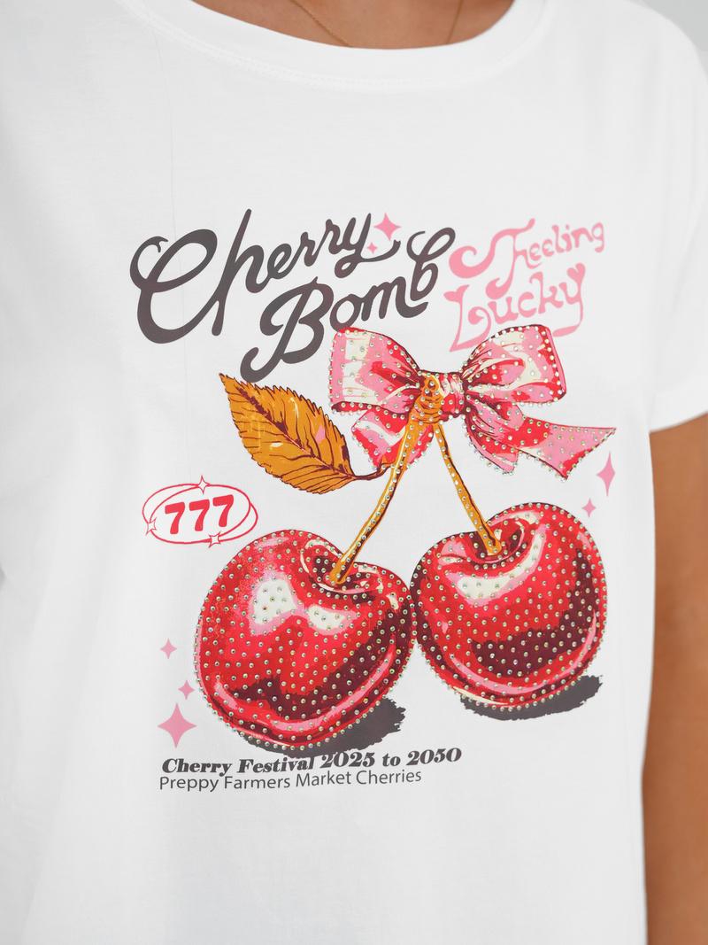 Γυναικείο μπλουζάκι λευκό OZONEE JS/95T2568/1