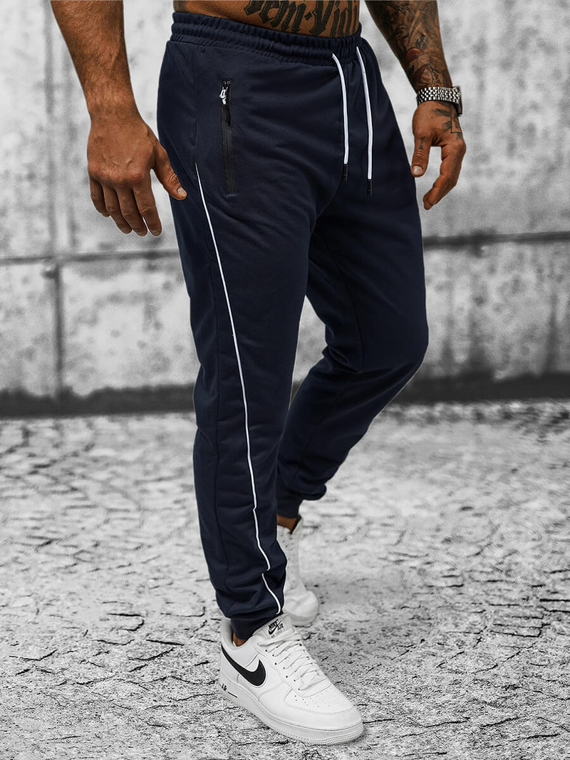 Ανδρικό παντελόνι φόρμας ναυτικό μπλε OZONEE JS/8K193