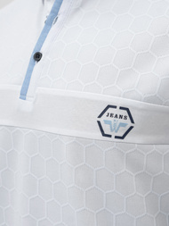 Ανδρική μπλούζα polo λευκό OZONEE O/QQ922