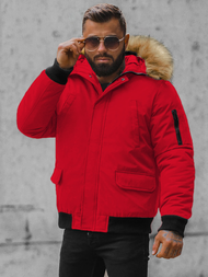 Ανδρικό χειμερινό μπουφάν Κόκκινο OZONEE JS/M2019/275