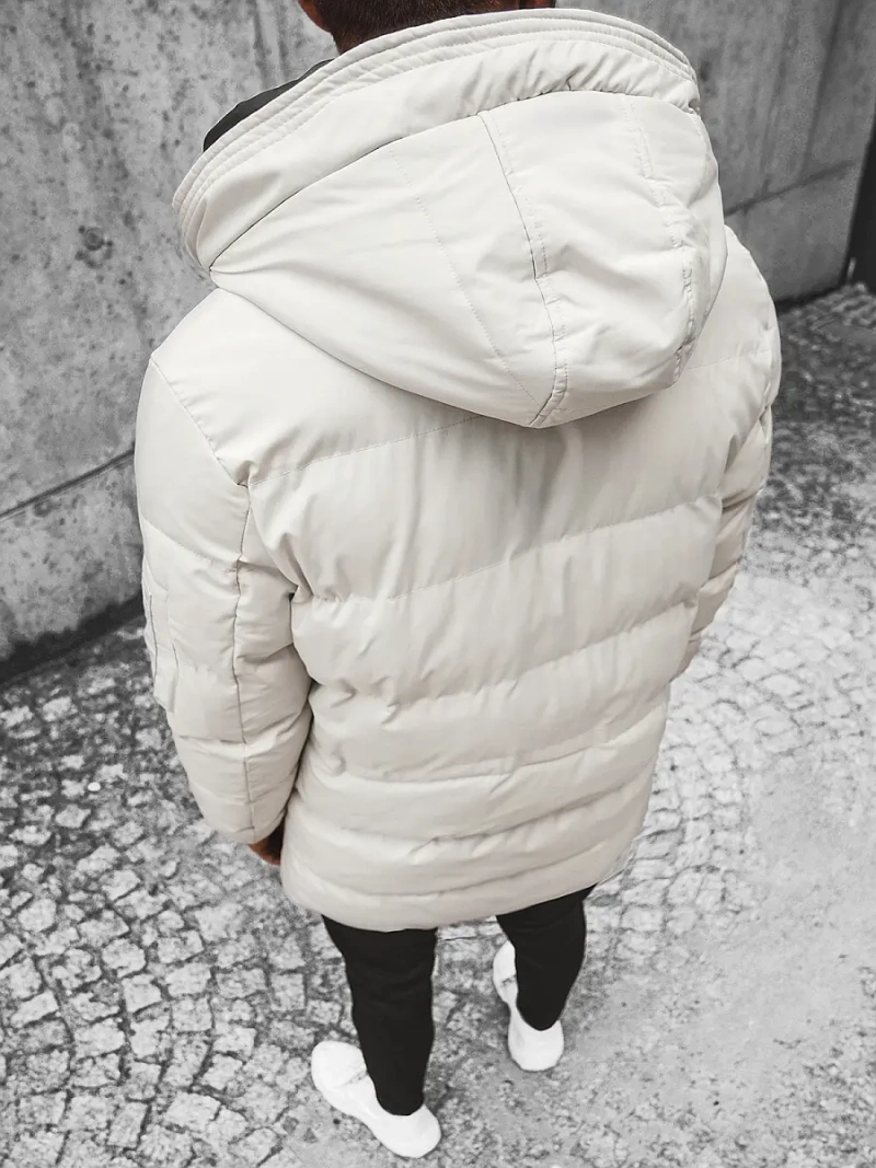 Ανδρικό χειμερινό μπουφάν Ανοιχτό-μπεζ OZONEE JS/M790/62