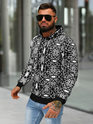 Ανδρικό Φούτερ με Kουκούλα Mαύρος OZONEE JS/8B1236/3