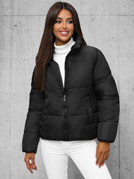 Γυναικείο μπουφάν μαύρο OZONEE JS/16M9187/392