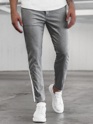 Ανδρικό παντελόνι chino σκούρο-γκρι OZONEE DJ/5529Z
