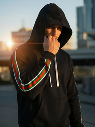 Ανδρικό Φούτερ με Κουκούλα μαύρο OZONEE JS/8B1731/3