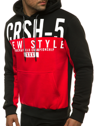 Ανδρικό Φούτερ με Κουκούλα Κόκκινο OZONEE JS/KS2115