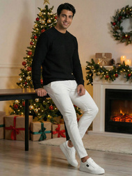 Ανδρικό παντελόνι chino εκρού OZONEE O/P4049Z