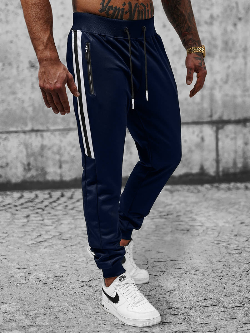 Ανδρικό παντελόνι φόρμας ναυτικό μπλε OZONEE JS/8K181