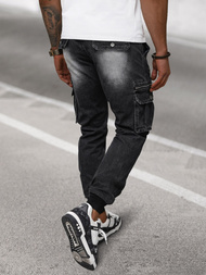 Ανδρικό παντελόνι jogger mαύρος OZONEE NB/MP0108N