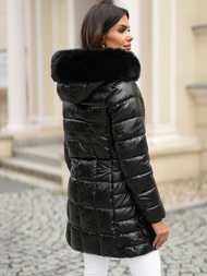 Γυναικείο μπουφάν mαύρος OZONEE JS/16M9120/392Z