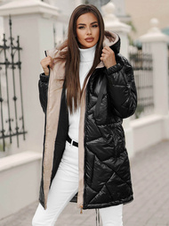 Γυναικείο μπουφάν μαύρο OZONEE JS/5M3189/392Z