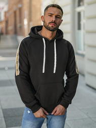 Ανδρικό Φούτερ με Κουκούλα μαύρο OZONEE JS/8B1730/3