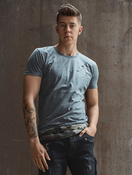 Ανδρικό μπλουζάκι γραφίτη OZONEE O/1115Z