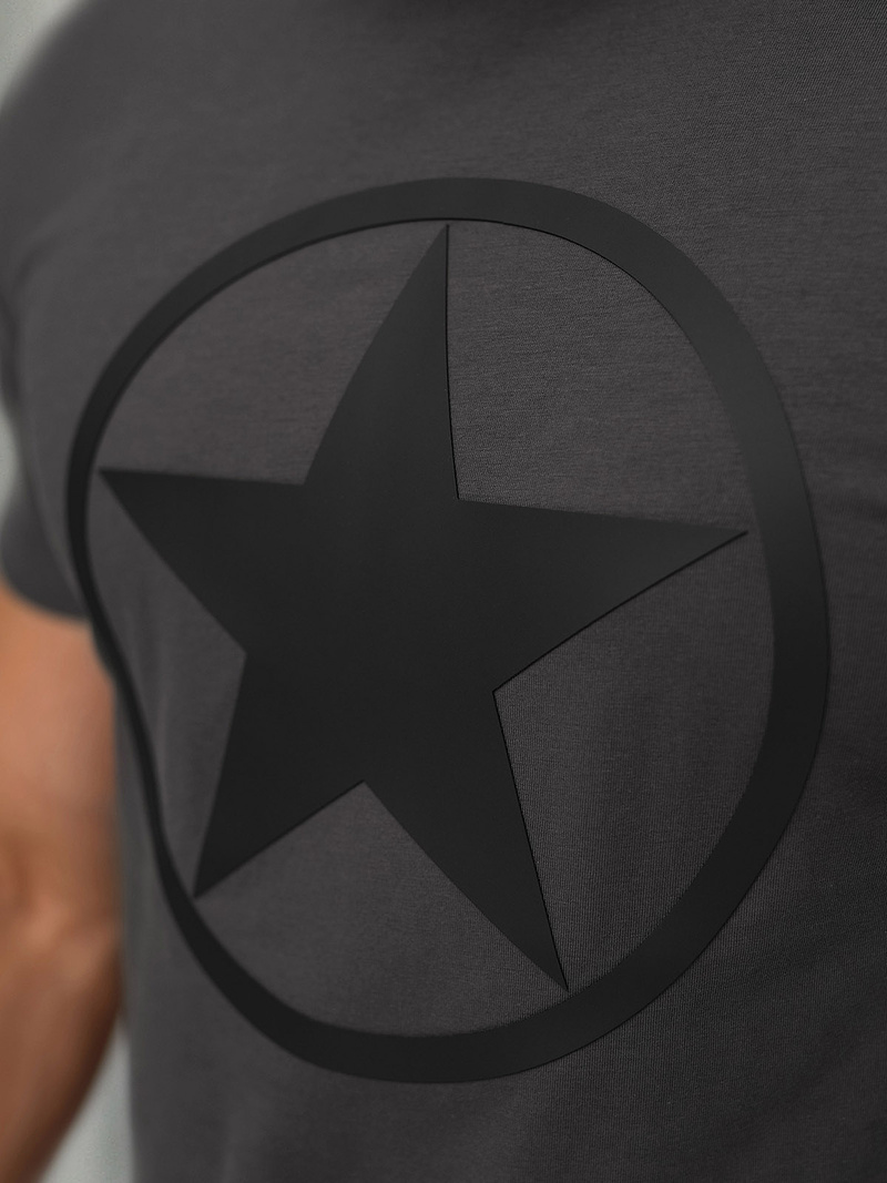 Ανδρικό μπλουζάκι γραφίτη OZONEE NB/MT3151