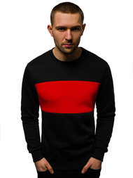 Ανδρικό Φούτερ μαύρο-Κόκκινο OZONEE JS/2010