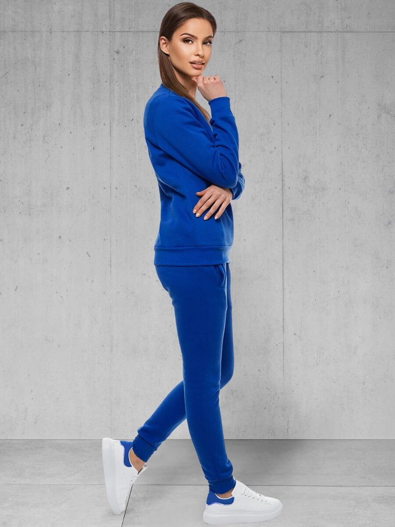 Γυναικεία αθλητική φόρμα μπλε κοβαλτίου OZONEE 03