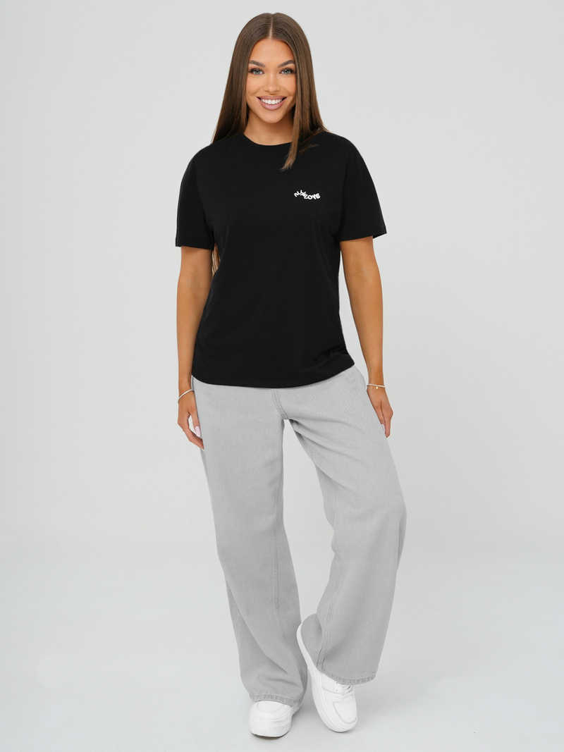 Γυναικείο μπλουζάκι μαύρο OZONEE JS/R61658