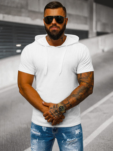 Ανδρικό μπλουζάκι λευκό OZONEE JS/8T89/1