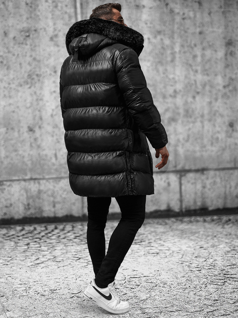 Ανδρικό χειμερινό μπουφάν μαύρο OZONEE O/M800Z