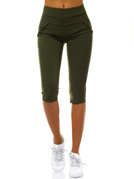 Γυναικείο κοντό κολάν χακί OZONEE JS/1041/B7