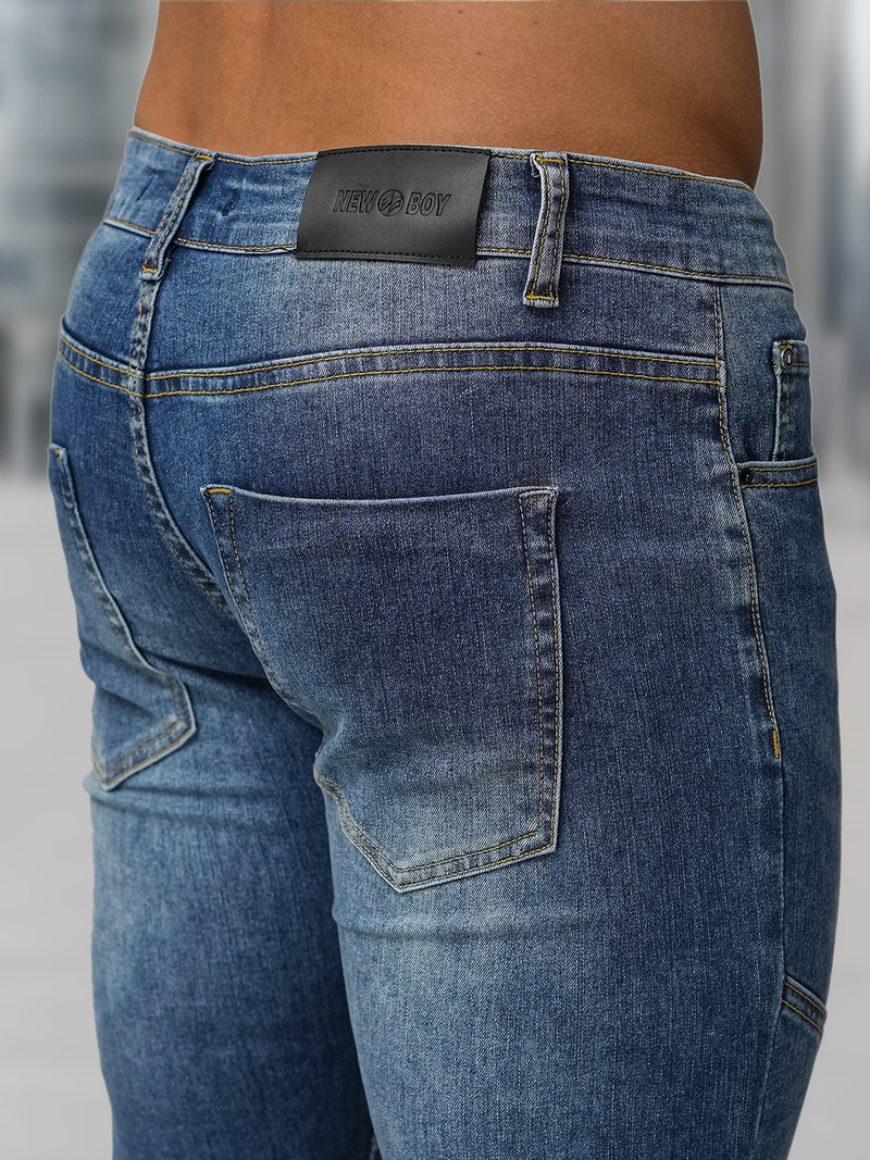 Ανδρικό τζιν παντελόνι Σκούρο μπλε OZONEE NB/MP0082BS