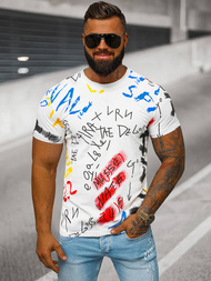 Ανδρικό μπλουζάκι λευκό OZONEE JS/8T1211/1