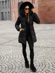 Γυναικείο μπουφάν μαύρο OZONEE JS/16M9099/392Z