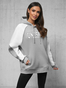 Φούτερ με Κουκούλα Γκρί OZONEE O/SWE23027