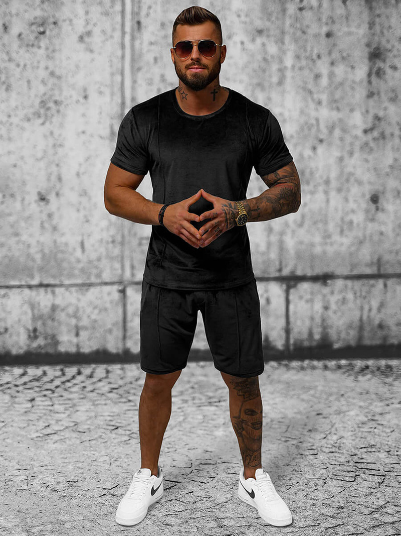 Ανδρικό σετ φόρμας μαύρο OZONEE O/12133Z