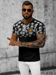 Ανδρικό μπλουζάκι μαύρο OZONEE O/T133/3