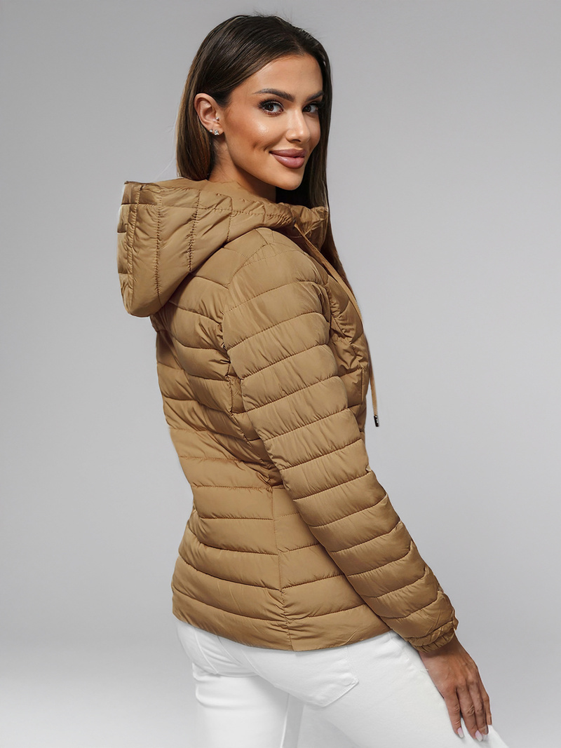 Γυναικείο μπουφάν Σκούρο μπεζ OZONEE JS/16M9103/84