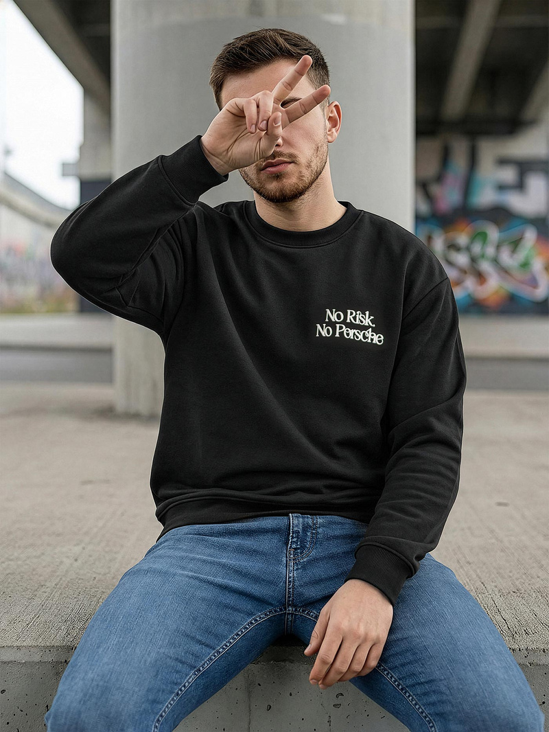 Ανδρικό Φούτερ μαύρο OZONEE JS/65B3918/3Z