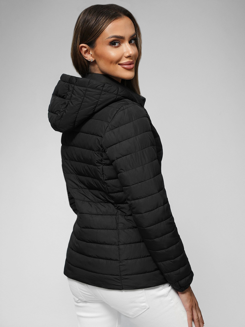 Γυναικείο μπουφάν μαύρο OZONEE JS/16M9103/392