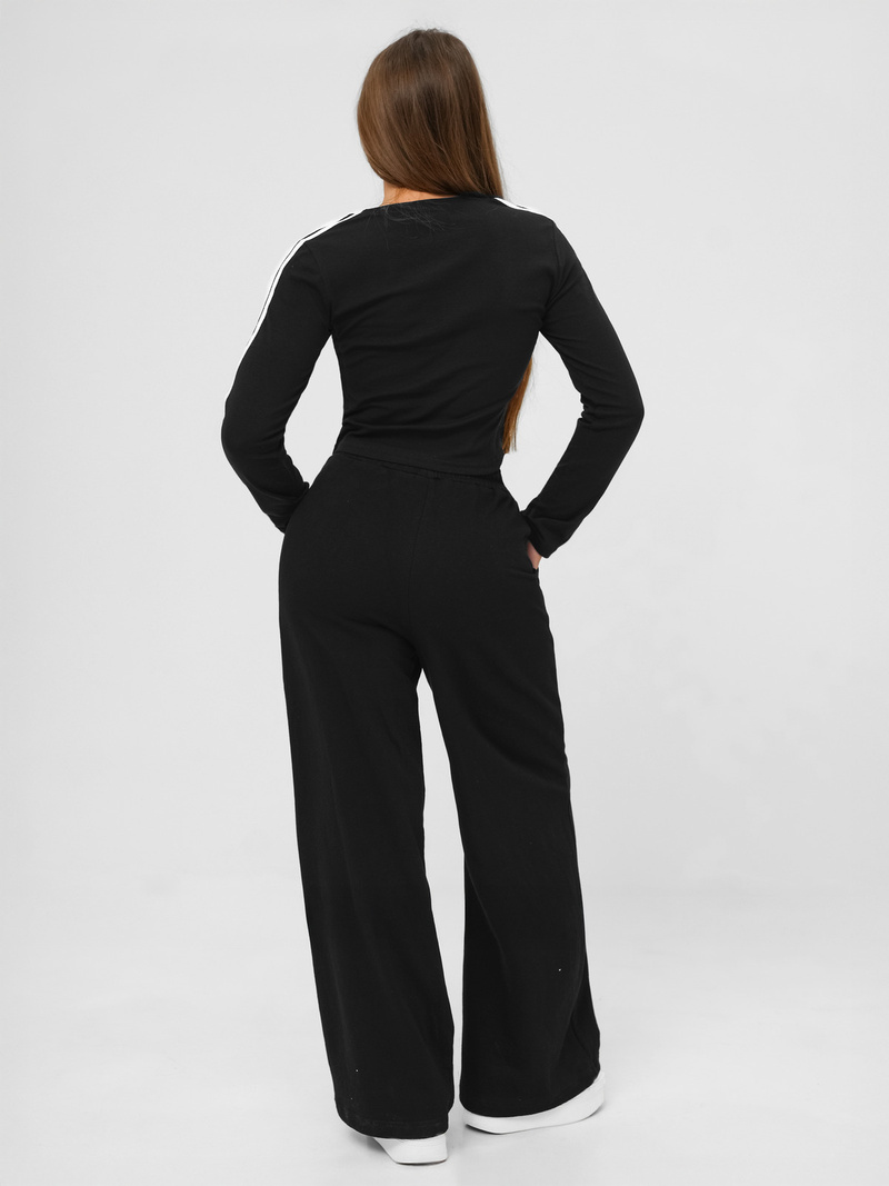 Γυναικείο σετ φόρμας δύο κομματιών mαύρος OZONEE JS/M60815AB