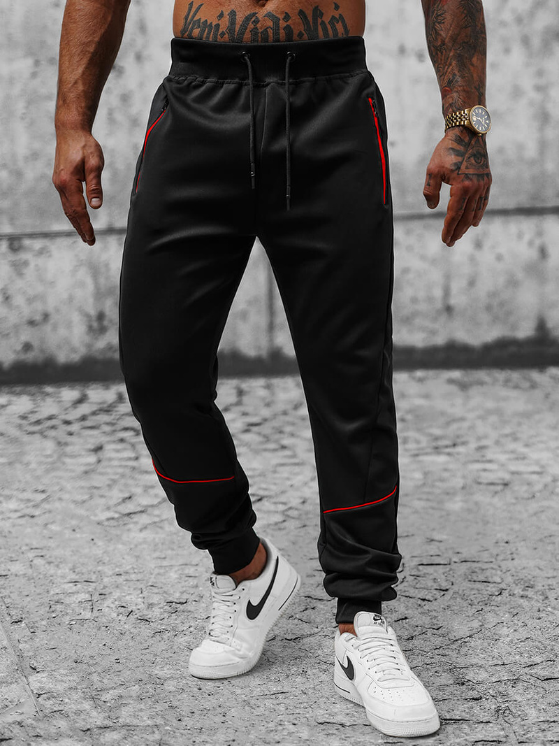 Ανδρικό παντελόνι φόρμας mαύρος OZONEE JS/8K175