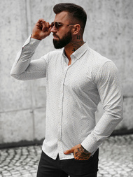 Ανδρικό πουκάμισο άσπρη/1 OZONEE O/CLS349