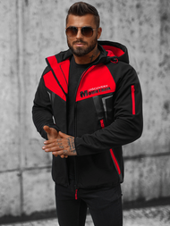 Ανδρικό μπουφάν Softshell μαύρο-Κόκκινο OZONEE JS/HH021/1CZ