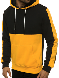 Ανδρικό Φούτερ με Κουκούλα μαύρο-κίτρινο OZONEE JS/KS2165