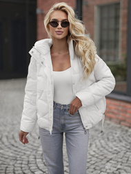 Γυναικείο μπουφάν λευκό OZONEE JS/5M3336/281Z