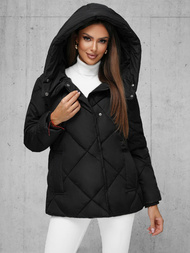 Γυναικείο μπουφάν μαύρο OZONEE JS/5M3175/392Z