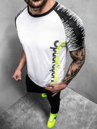 Ανδρικό μπλουζάκι λευκό OZONEE JS/KS2069Z