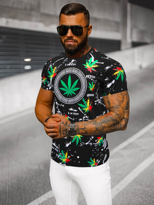 Ανδρικό μπλουζάκι μαύρο OZONEE O/T131/3